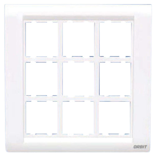 Orbit Express Modular Series Metal Box Cover Plate 18 Module White 1510 