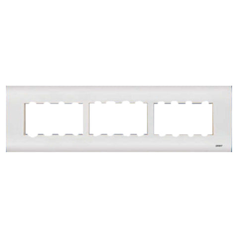 Orbit Express Modular Series Horizontal Wooden Box Cover Plate 12 Module White 1527 