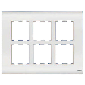 Orbit Express Modular Series Square Wooden Box Cover Plate 12 Module White 1528 