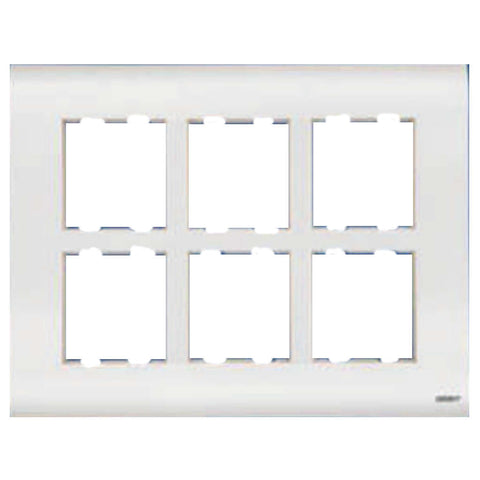 Orbit Express Modular Series Square Wooden Box Cover Plate 12 Module White 1528 