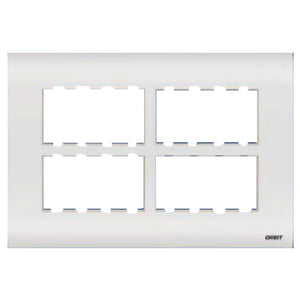 Orbit Express Modular Series Wooden Box Cover Plate 16 Module White 1529-A 