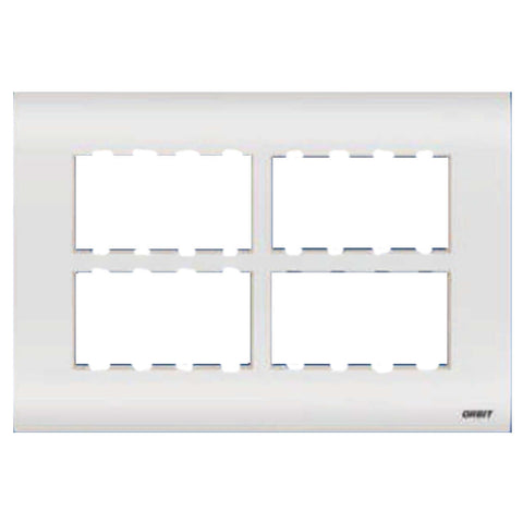 Orbit Express Modular Series Wooden Box Cover Plate 16 Module White 1529-A 