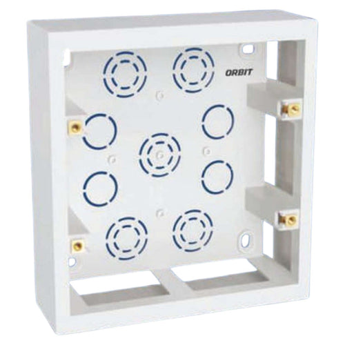 Orbit Express Modular Series Square Surface Box 8 Module White 1577 