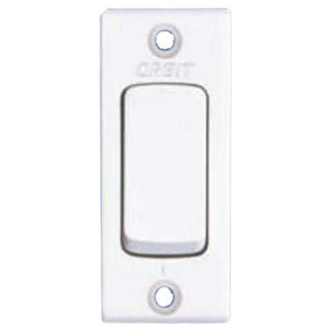 Orbit Vento Series V3 6A 1 Way Switch White 1109 